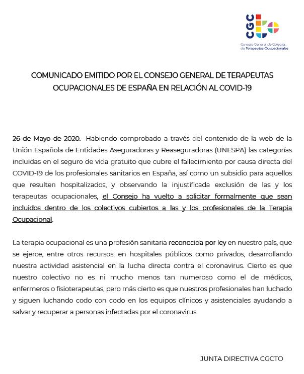 MINIATURA COMUNICADO CGCTO 26 5 2020 - Comunicado del CGCTO (26 de mayo 2020)