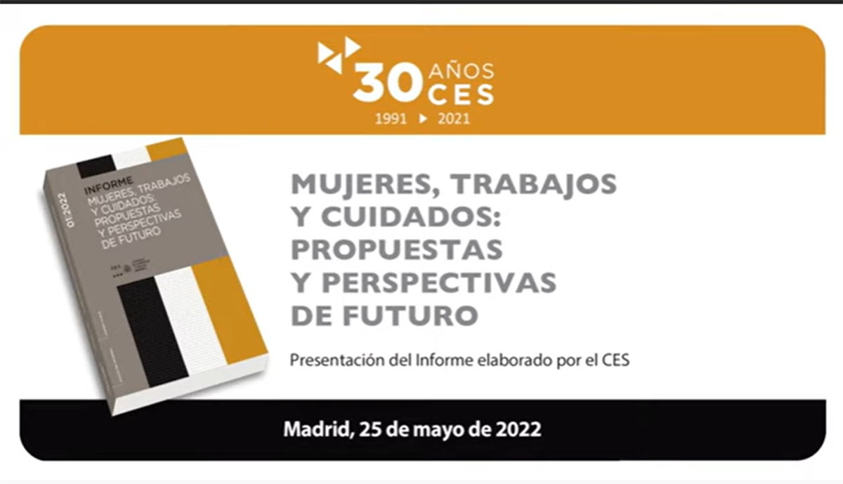 Presentación en Madrid del Informe Mujeres, trabajos y cuidados: propuestas y perspectivas del futuro. Un informe que recoge la importancia de reforzar, en el momento presente y en la hoja de ruta de los próximos años, los objetivos de igualdad efectiva entre mujeres y hombres.